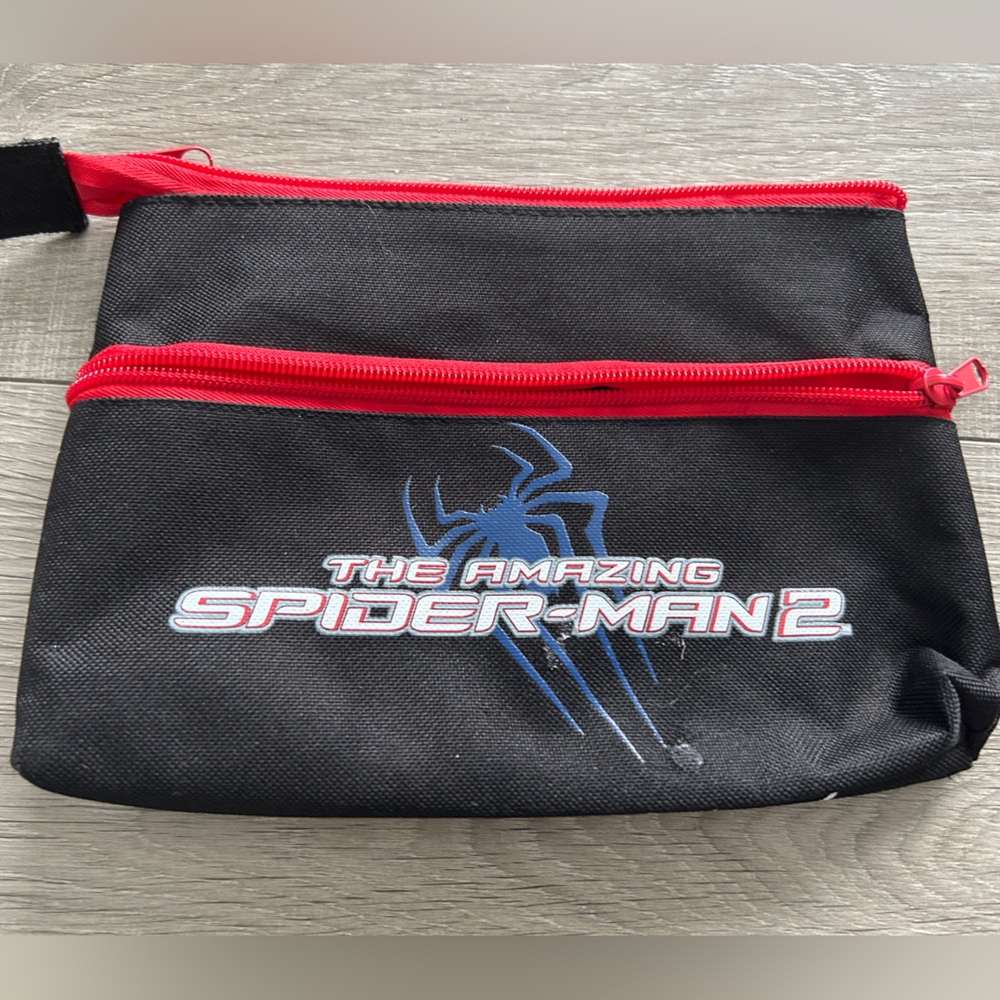 The Amazing Spider-Man 2 Black & Red Zipper Pouch